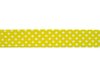 Schrägband Punkte gelb-weiß 19mm