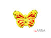 Kinderknopf Schmetterling 28mm gelb