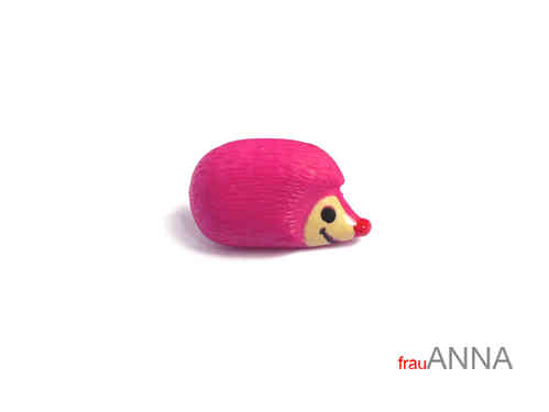 Kinderknopf Igel 18mm pink