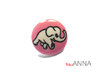 Kinderknopf Elefant 15mm rosa