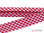 Schrägband "Karo" 20mm rot-weiß