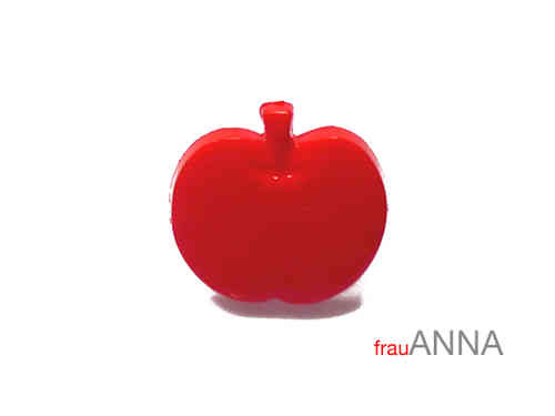 Kinderknopf "Apfel" 14mm rot