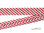 Schrägband "Streifen" 18mm rot-weiß