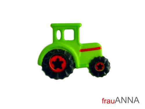 Kinderknopf Traktor 23mm grün